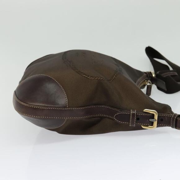 PRADA Shoulder Bag Canvas Brown Gold - Picture 5 of 9